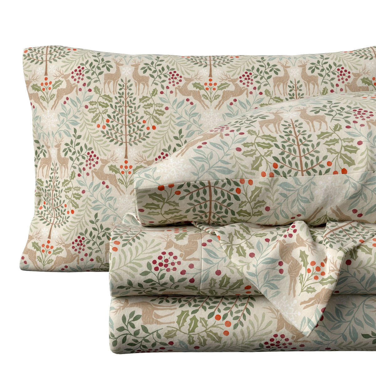 Turkish Cotton Flannel Sheet Set - Elevated Holiday Collection by Great Bay Home