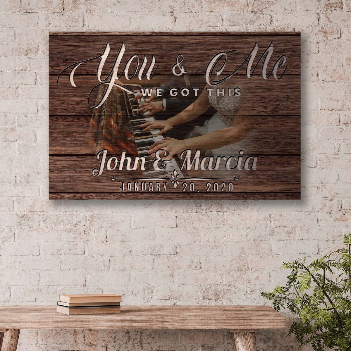 You and Me We Got This Couple Piano Sign by Tailored Canvases