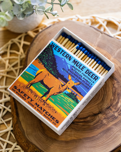 Western Mule Deer Cabin Matches by Good & Well Supply Co.