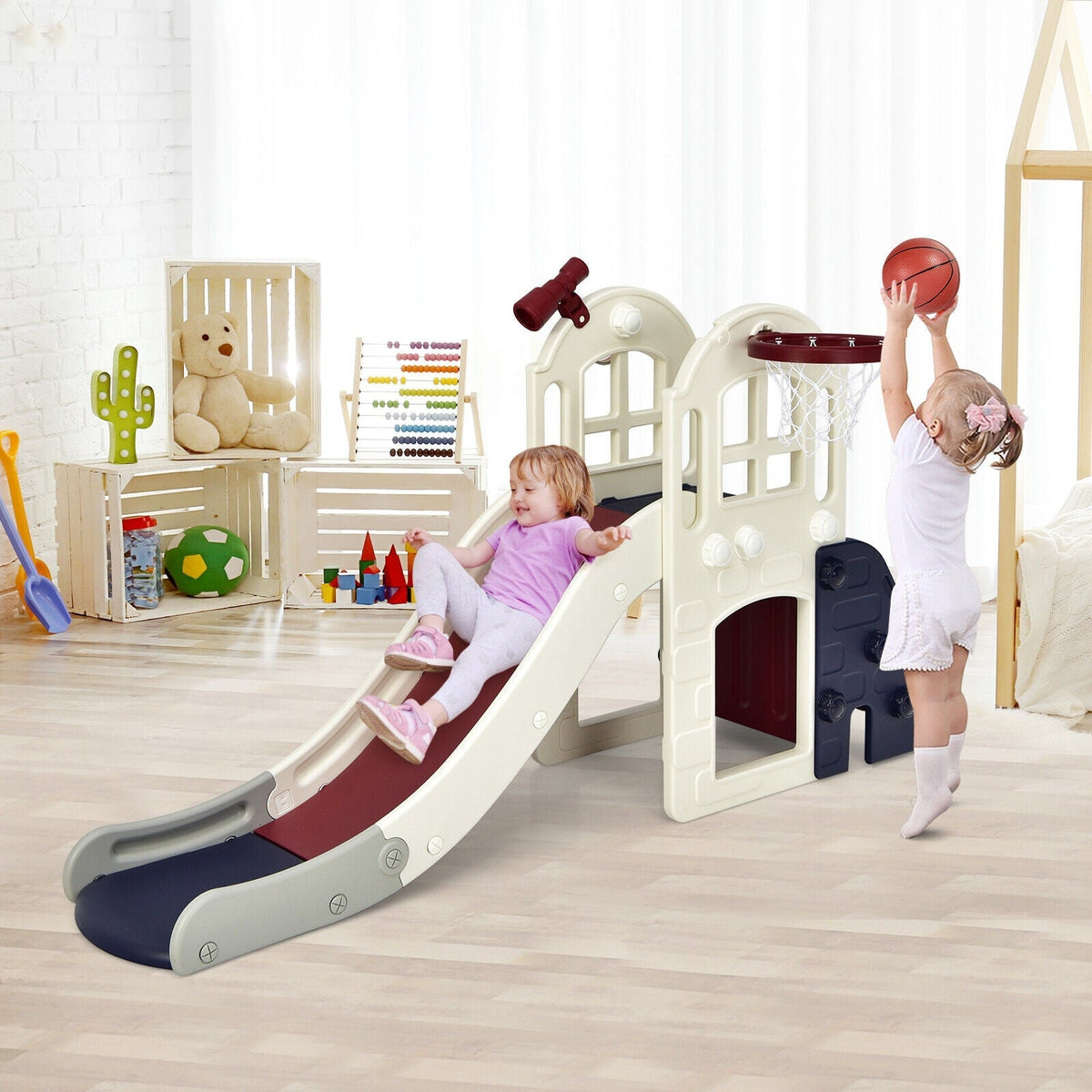 Multi-purpose Activity Kids Table and Chairs Set with Double-sided TabletopTorqelo.com