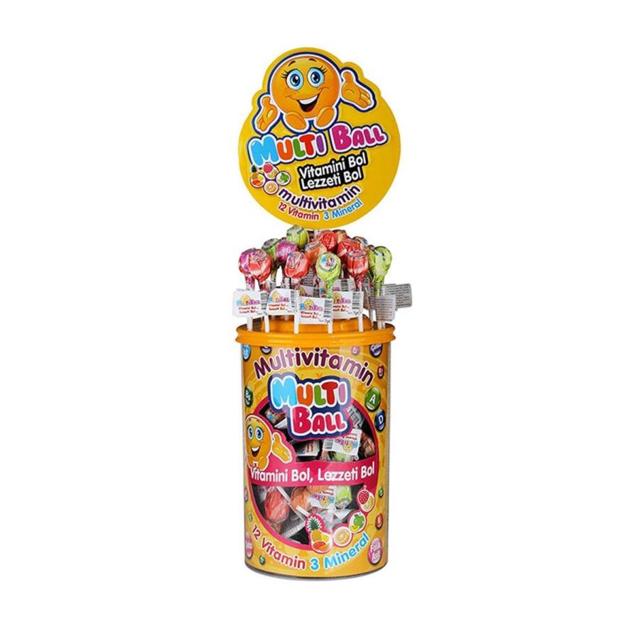 Multiball Multivitamin Lollipop Daily Nutrient Support 150 Count by Beauty Care Bag
