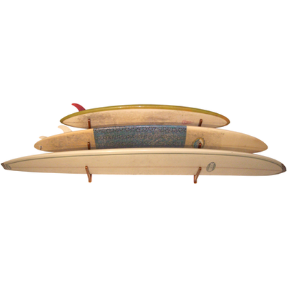 Triple Surfboard Wall Rack | Bamboo Rack Perfect for Surf, Wakeboards, Snowboards, Skateboards by COR Surf