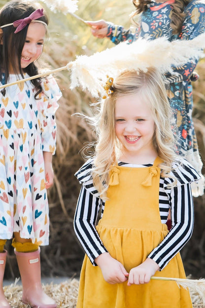 Mustard Faux Suede PinaforePinaforeTorqelo.com