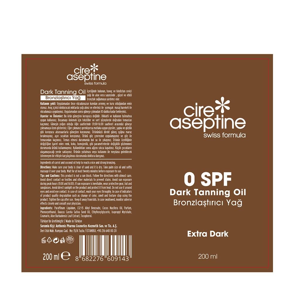 Cire Aseptine Bronzing Oil for a Deep Golden Glow 200 ml by Beauty Care Bag