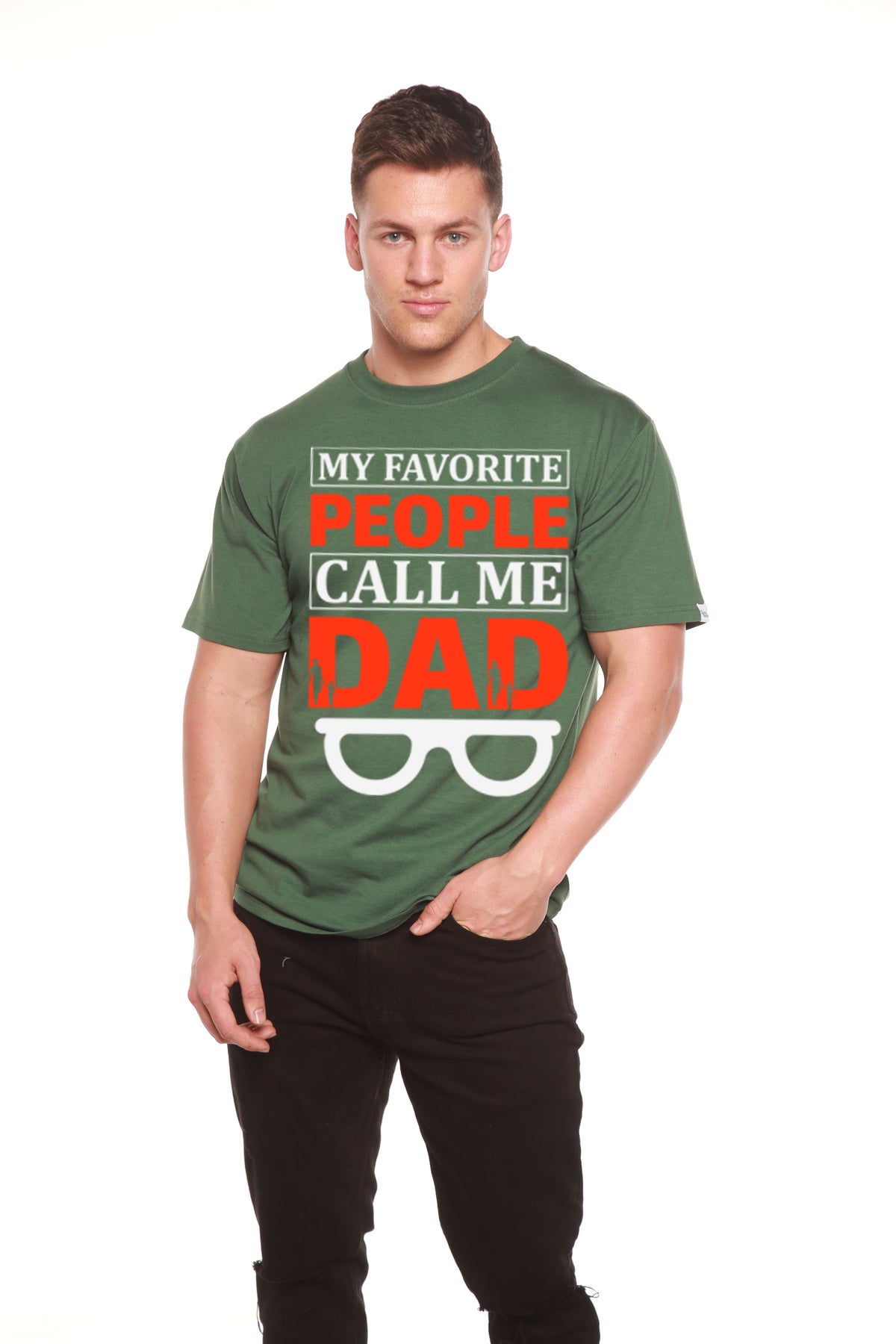 My Favorite People Call Me Dad men's bamboo graphic T-shirt – view 7