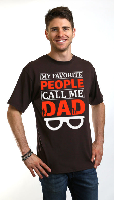 My Favorite People Call Me Dad men's short sleeve graphic T-shirt in bamboo viscose and organic cotton