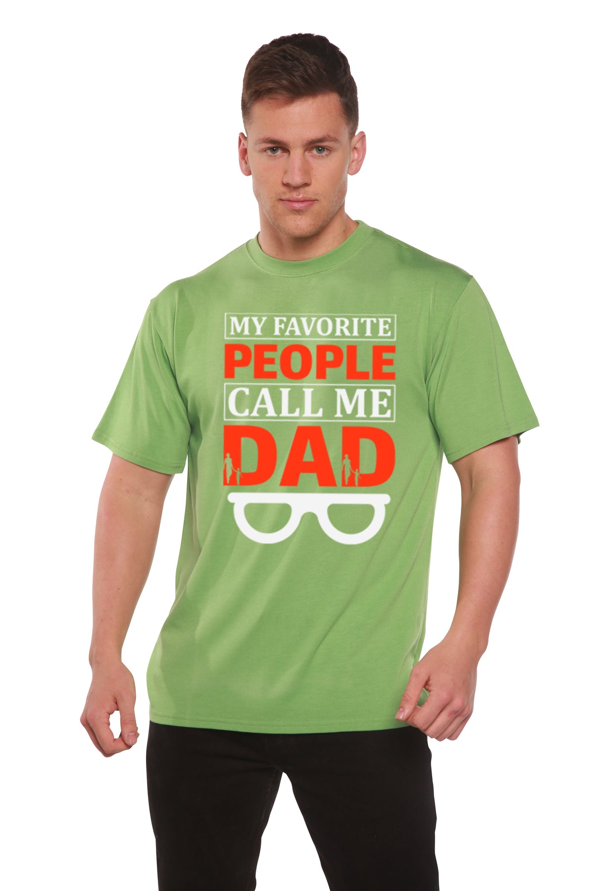 My Favorite People Call Me Dad men's bamboo graphic T-shirt – view 6