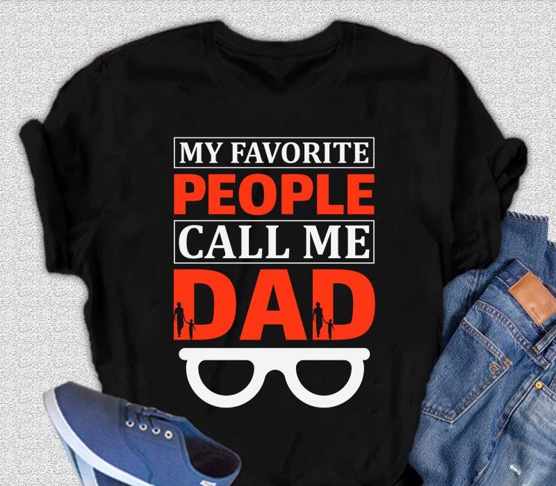 My Favorite People Call Me Dad men's bamboo graphic T-shirt – view 3