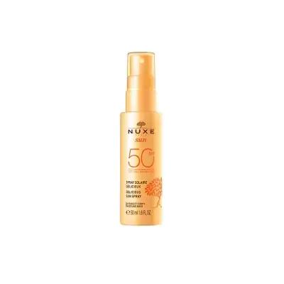 Nuxe SPF50 Sunscreen Lotion: High Protection Broad Spectrum UVA/UVB, Moisturizing, Water Resistant, Lightweight for Face & Body, Anti-Aging by Beauty Care Bag