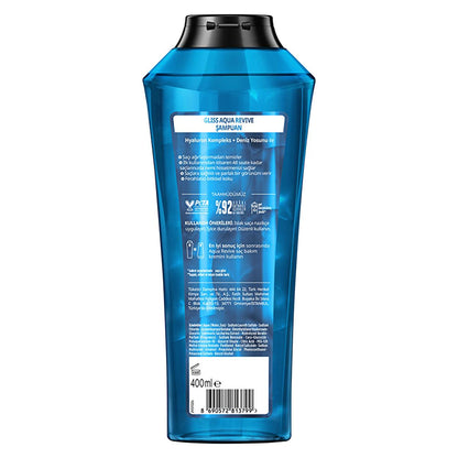 Gliss Moisturizing Shampoo with Hyaluron & Seaweed - 13.53 fl oz, Normal & Dry Hair, 48hr Hydration by Beauty Care Bag