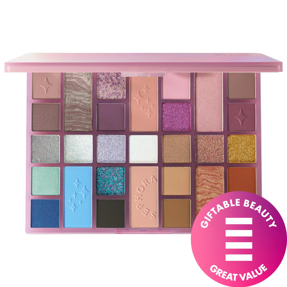 The Amazing Eyeshadow Palette: 29 Intense Pigment Shades - Matte, Glitter, Metallic & Iridescent Finishes for Stunning Eye Makeup Looks by Beauty Care Bag