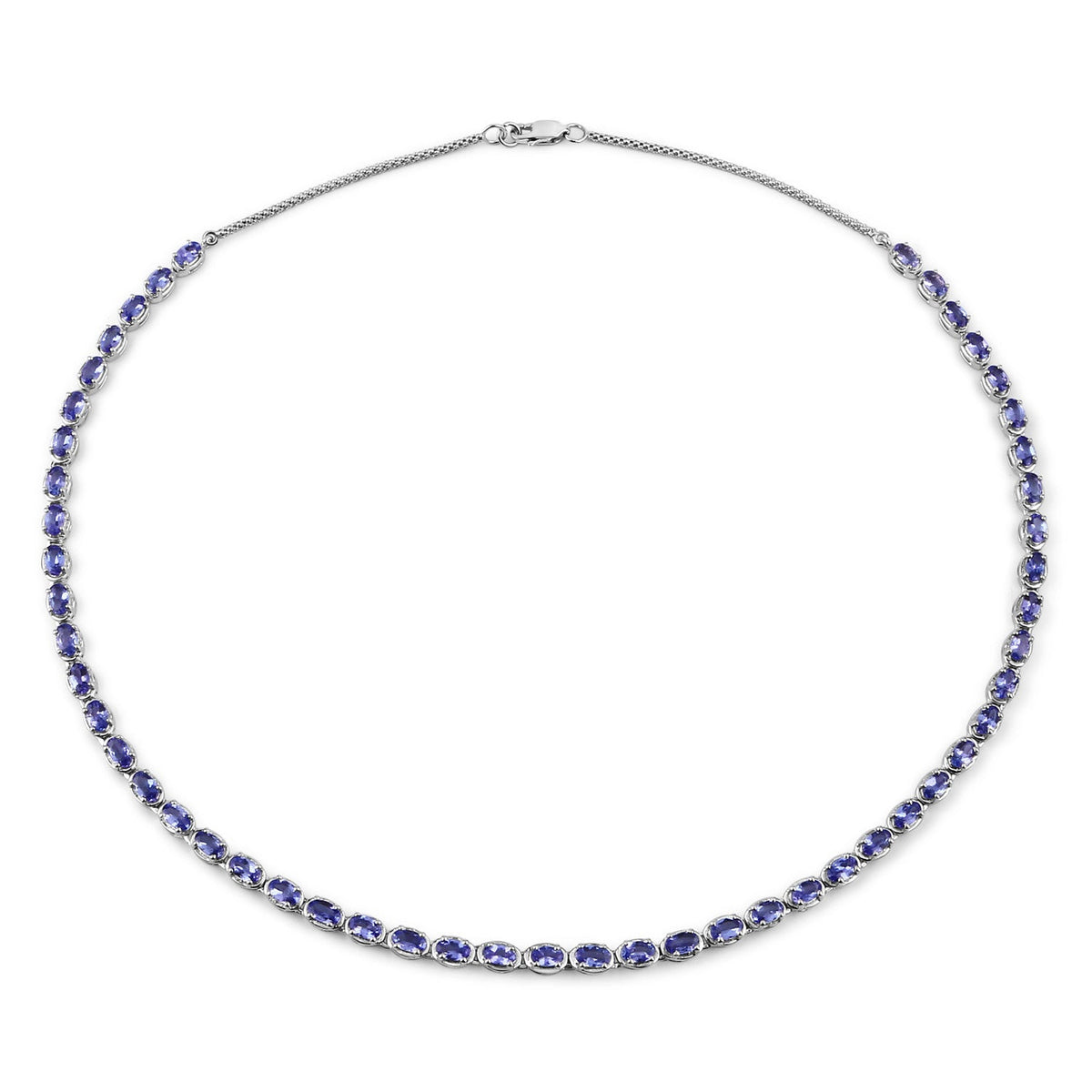 Avera Group 10.00 ct tanzanite sterling silver necklace, view 2