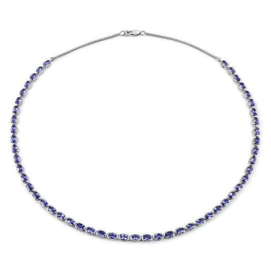 Avera Group 10.00 ct tanzanite sterling silver necklace, view 2
