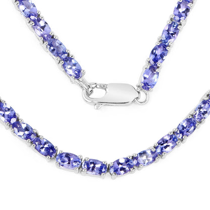 21.50 carat genuine tanzanite .925 sterling silver necklace by Avera Group