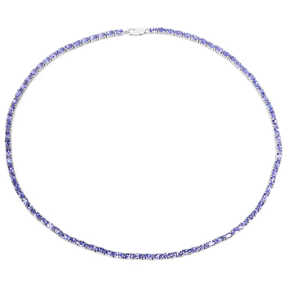 21.50 carat genuine tanzanite .925 sterling silver necklace by Avera Group, view 2