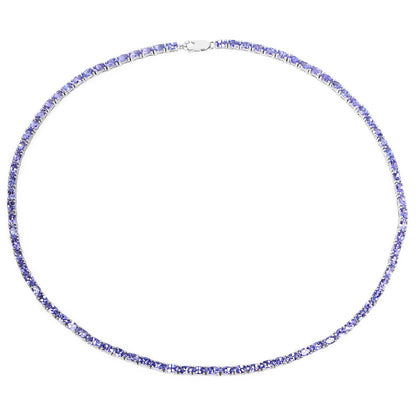 21.50 carat genuine tanzanite .925 sterling silver necklace by Avera Group, view 2