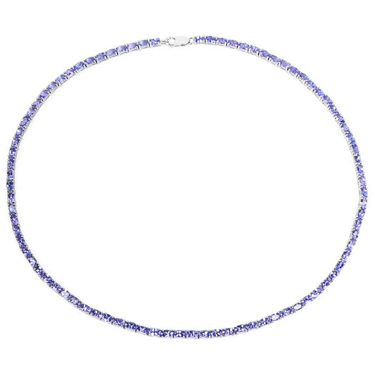21.50 carat genuine tanzanite .925 sterling silver necklace by Avera Group, view 2