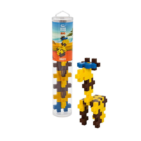 Plus Plus Big Giraffe Construction Toy for Kids - 15 Piece Educational Building Set, BPA-Free, Danish Design by Beauty Care Bag
