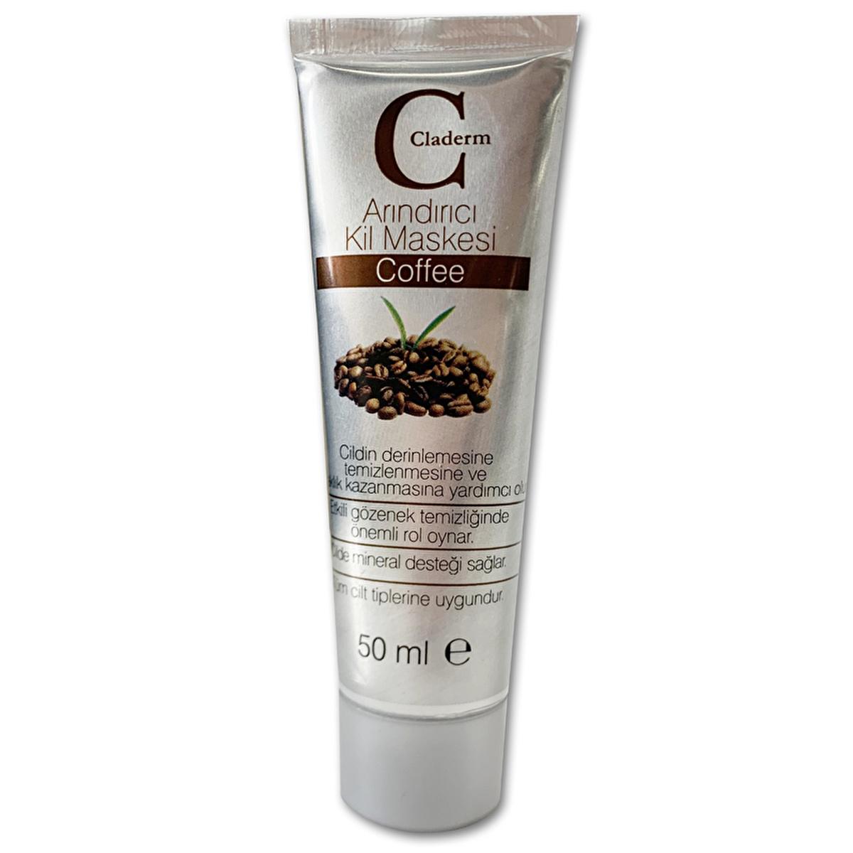 Claderm coffee and clay exfoliating face mask