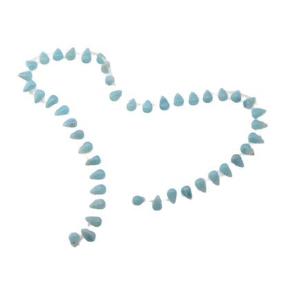 Natural Amazonite Teardrop Bead Strand - Aqua Blue Green Gemstone Briolettes 15.5 Inches by Continental Bead Suppliers
