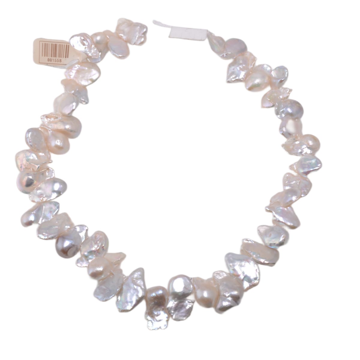 White Baroque Freshwater Pearl Strand 15.5in - Lustrous Irregular Natural Pearls by Continental Bead Suppliers