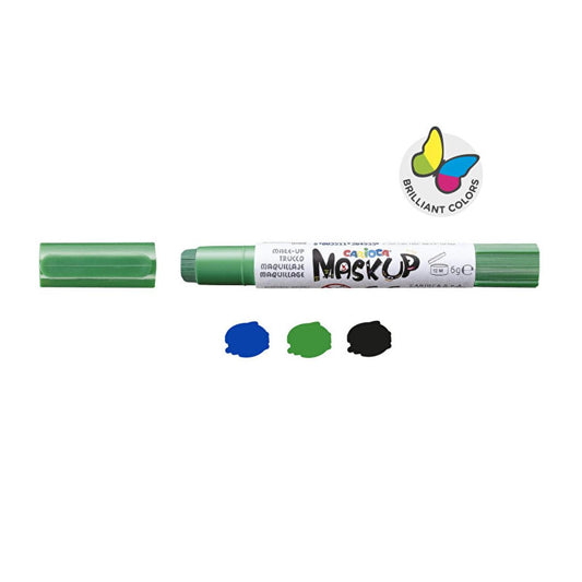 Carioca Kids Face Paint Set - 3 Vibrant, Water-Based Colors, Dermatologically Tested for Safe Use by Beauty Care Bag