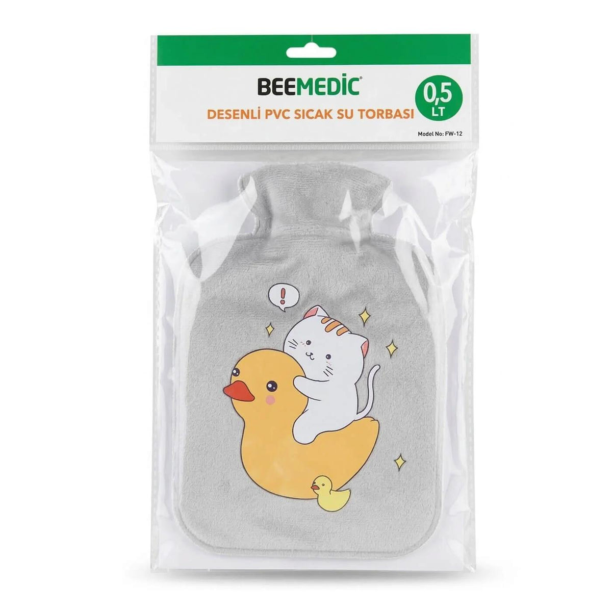 Beemedic Plush Covered Mini Hot Water Bottle 0.5L by Beauty Care Bag