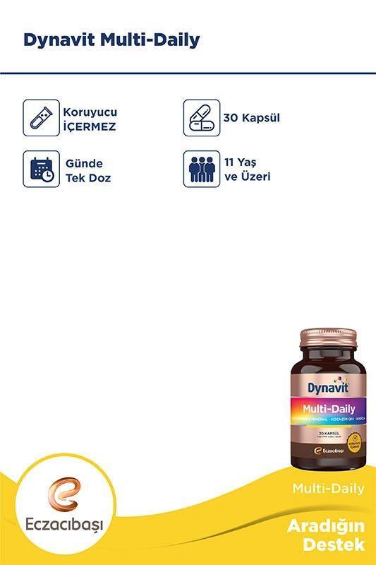 Dynavit Multivitamin with Koenzim Q10 and Rhodiola - 30 Capsules by Beauty Care Bag