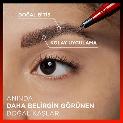 Loreal Paris Infaillible Faux Brow: Ultra-Fine Dark Brunette Brow Pencil for Natural, Long-Lasting, Smudge & Waterproof Definition by Beauty Care Bag