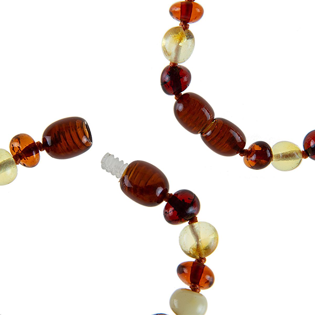 Babyjem Amber Teething Bracelet for Babies - Natural Pain Relief, Individually Knotted Amber Stones by Beauty Care Bag