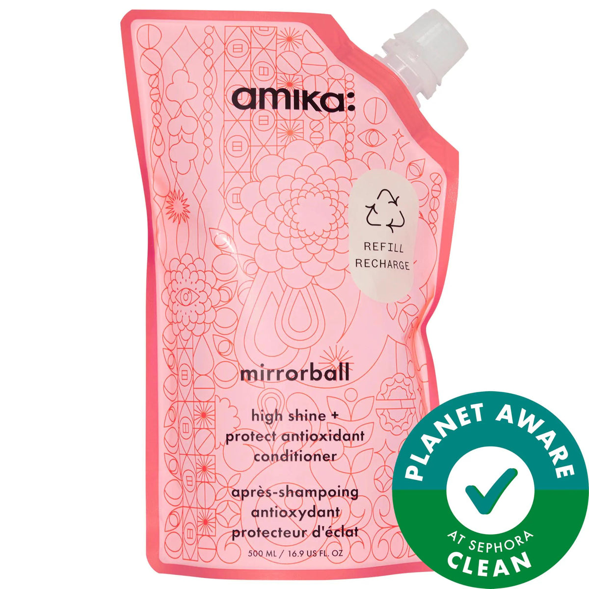 Mirrorball High Shine + Protect Antioxidant Conditioner - Vegan, Color Protecting, Moisturizing Hair Care for Fine Hair by Beauty Care Bag