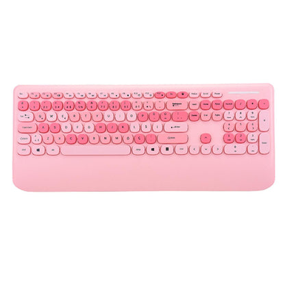 Everest Wireless Keyboard and Mouse Set - 2.4Ghz Wireless Combo, TR Layout Keyboard, 1600 DPI Mouse, Ergonomic Wrist Rest - Everest Renkli Tuşlu Pembe Kablosuz Q Multimedia Klavye + Mouse Set by Beauty Care Bag