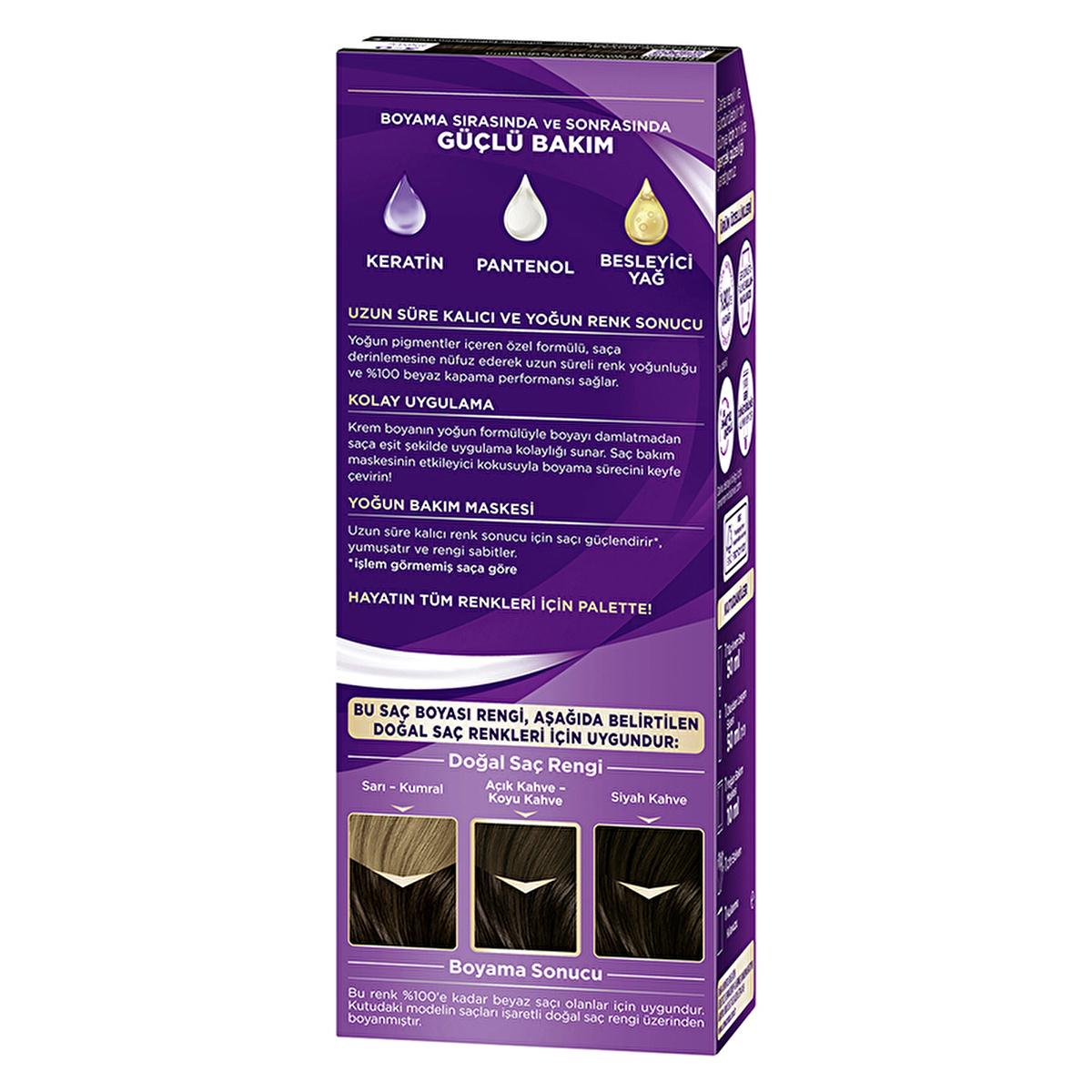 Palette hair dye in 3-0 Dark Brown with keratin
