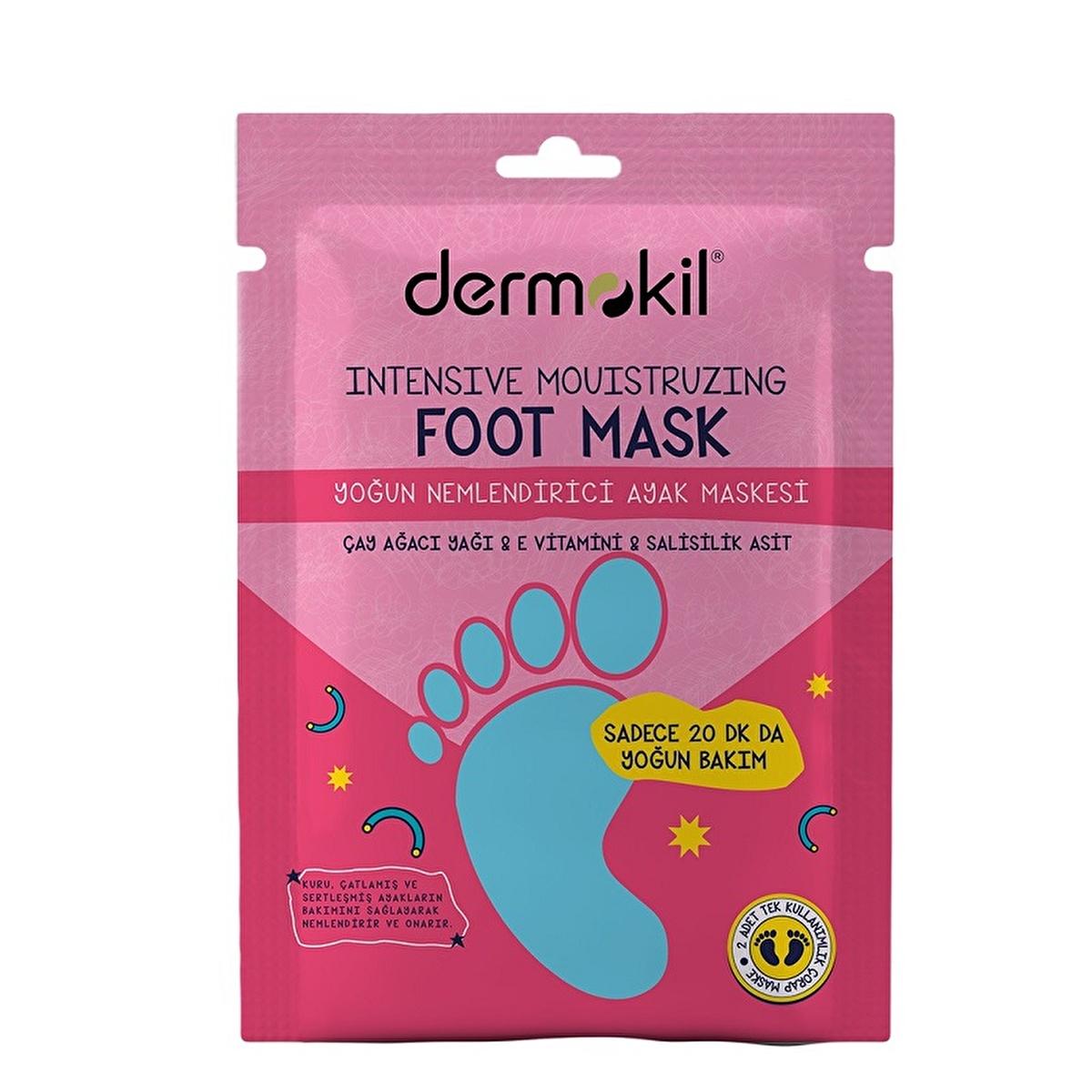 Dermokil Moisturizing Foot Mask: Intense Hydration & Exfoliation for Dry, Cracked Feet - Tea Tree Oil & Urea Treatment by Beauty Care Bag