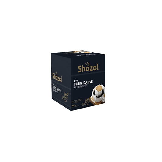 Shazel Arabica Drip Filter Coffee - Classic Blend, 8g x 12 Servings, Ground & Roasted for Rich Flavor by Beauty Care Bag