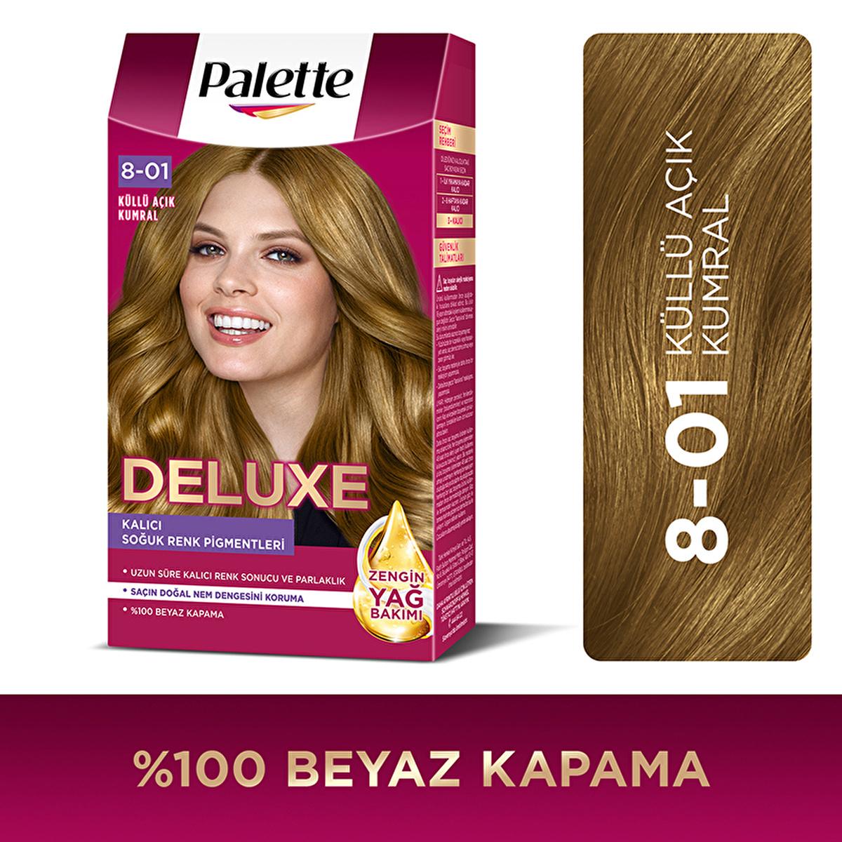 Palette Deluxe KŸllŸ A�õk Kumral Hair Dye: Intense Light Ash Blonde Color, Perfect Grey Coverage & Long Lasting Shine by Beauty Care Bag