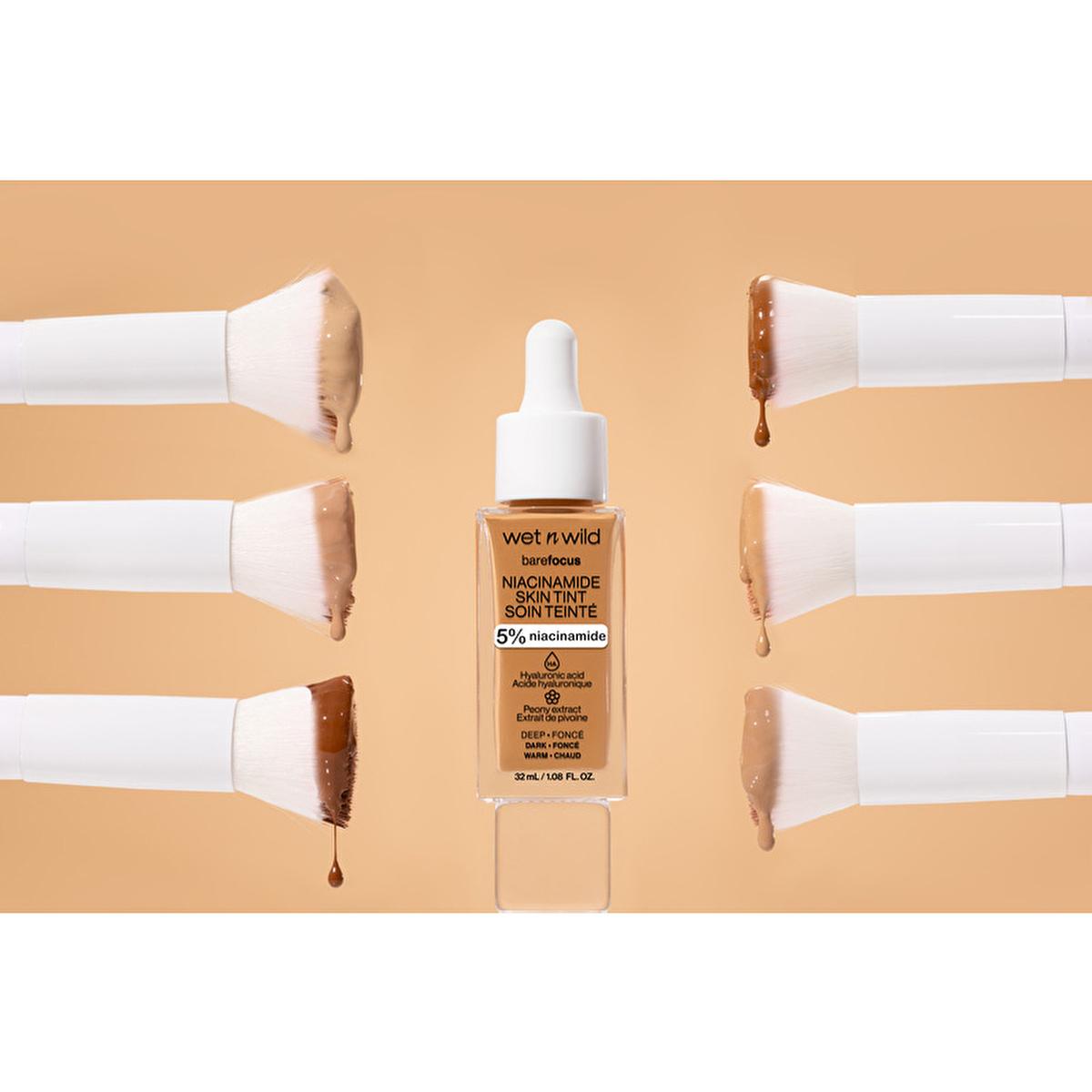 Wet n Wild Niacinamide Skin Tint Foundation: Fair Beige, Lightweight Coverage, Improves Skin Texture, Natural Satin Finish by Beauty Care Bag