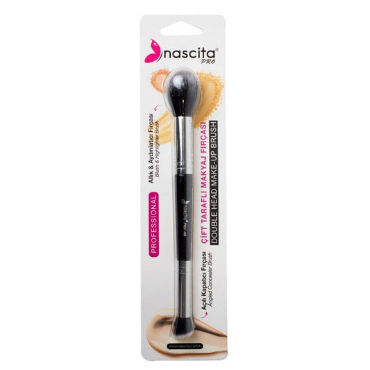 Nascita Dual-Ended Makeup Brush 495 Concealer & Highlighter by Beauty Care Bag