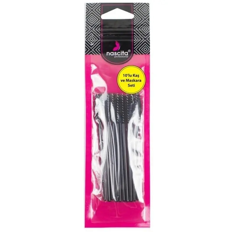 Nascita Eyebrow & Mascara Spoolie Set 10 Pieces by Beauty Care Bag