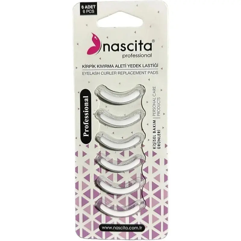 Nascita Eyelash Curler Replacement Pads White 6-Pack by Beauty Care Bag
