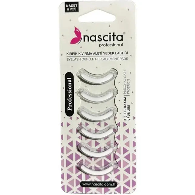 Nascita Eyelash Curler Replacement Pads White 6-Pack by Beauty Care Bag