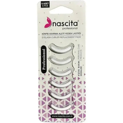 Nascita Eyelash Curler Replacement Pads White 6-Pack by Beauty Care Bag