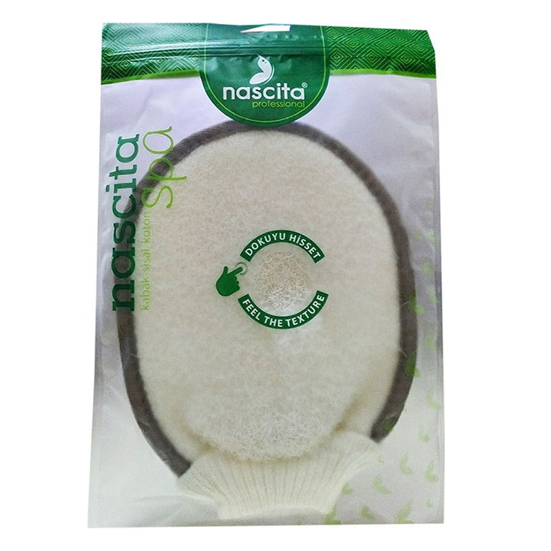 Nascita Cotton Elastic Bath Mitt for Gentle Exfoliation 1 pc by Beauty Care Bag