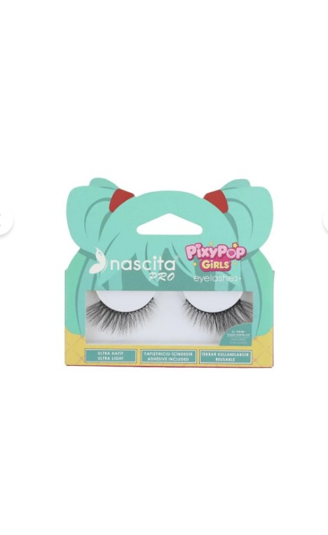 Nascita Pixypop Girls Zuzu False Eyelashes for Volume 1 Pair by Beauty Care Bag
