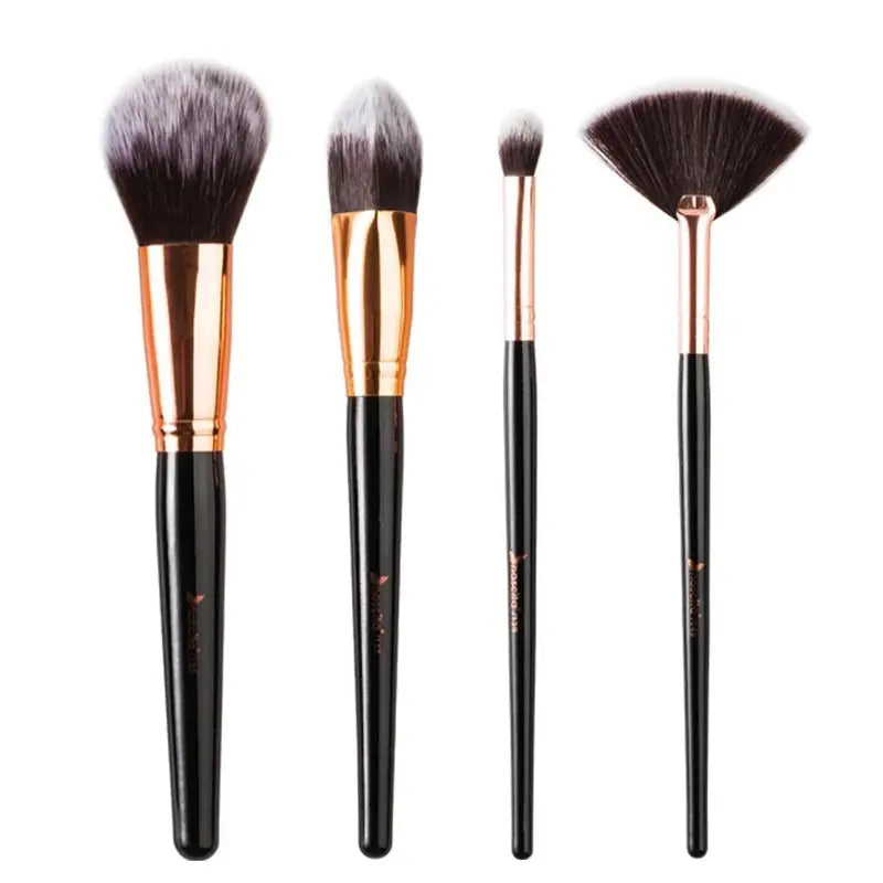 Nascita Professional Makeup Brush Set with Pouch 4 Pieces by Beauty Care Bag