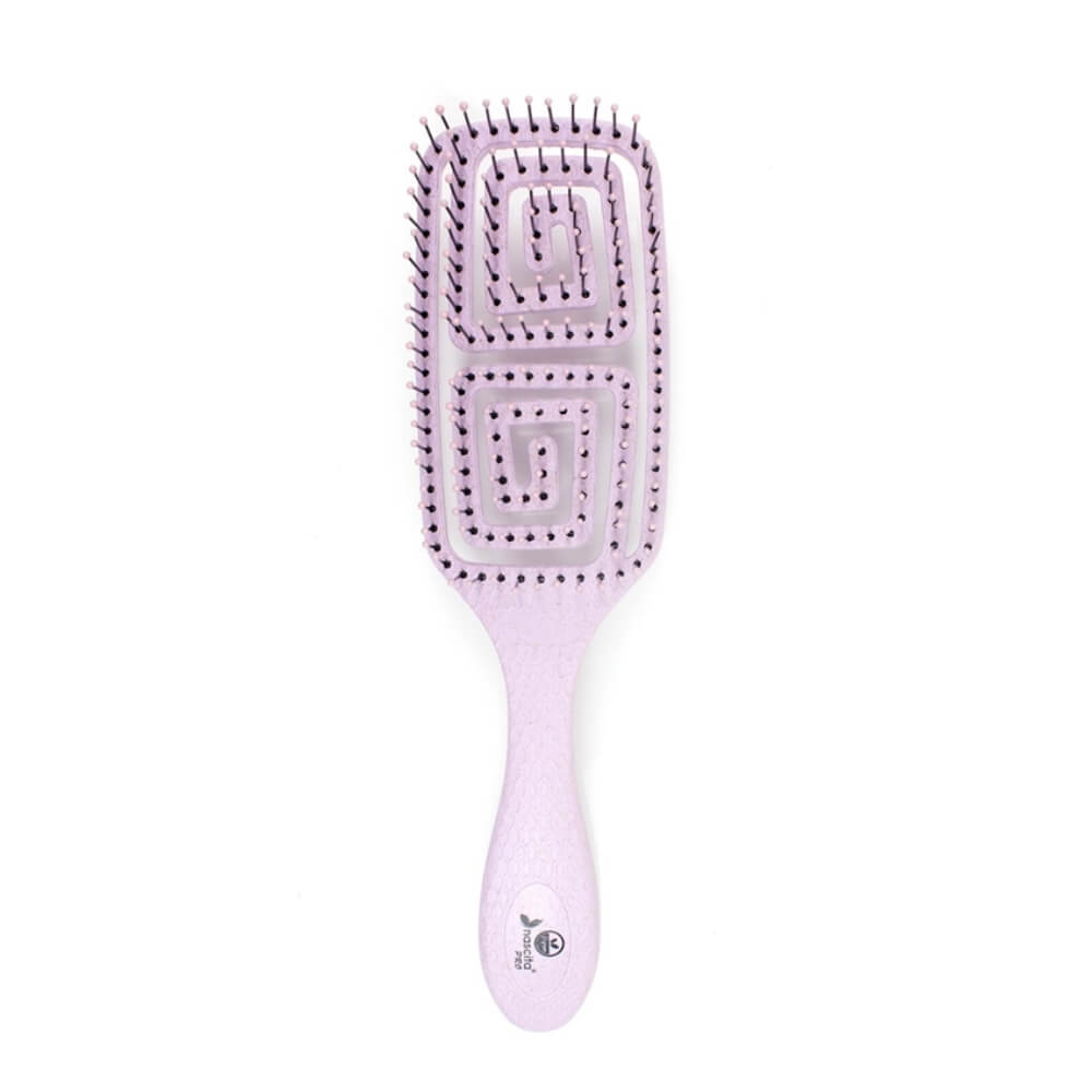 Nascita Pro Vegan Detangling Hair Brush - Lila Color, Ergonomic Design for Gentle Hair Care by Beauty Care Bag