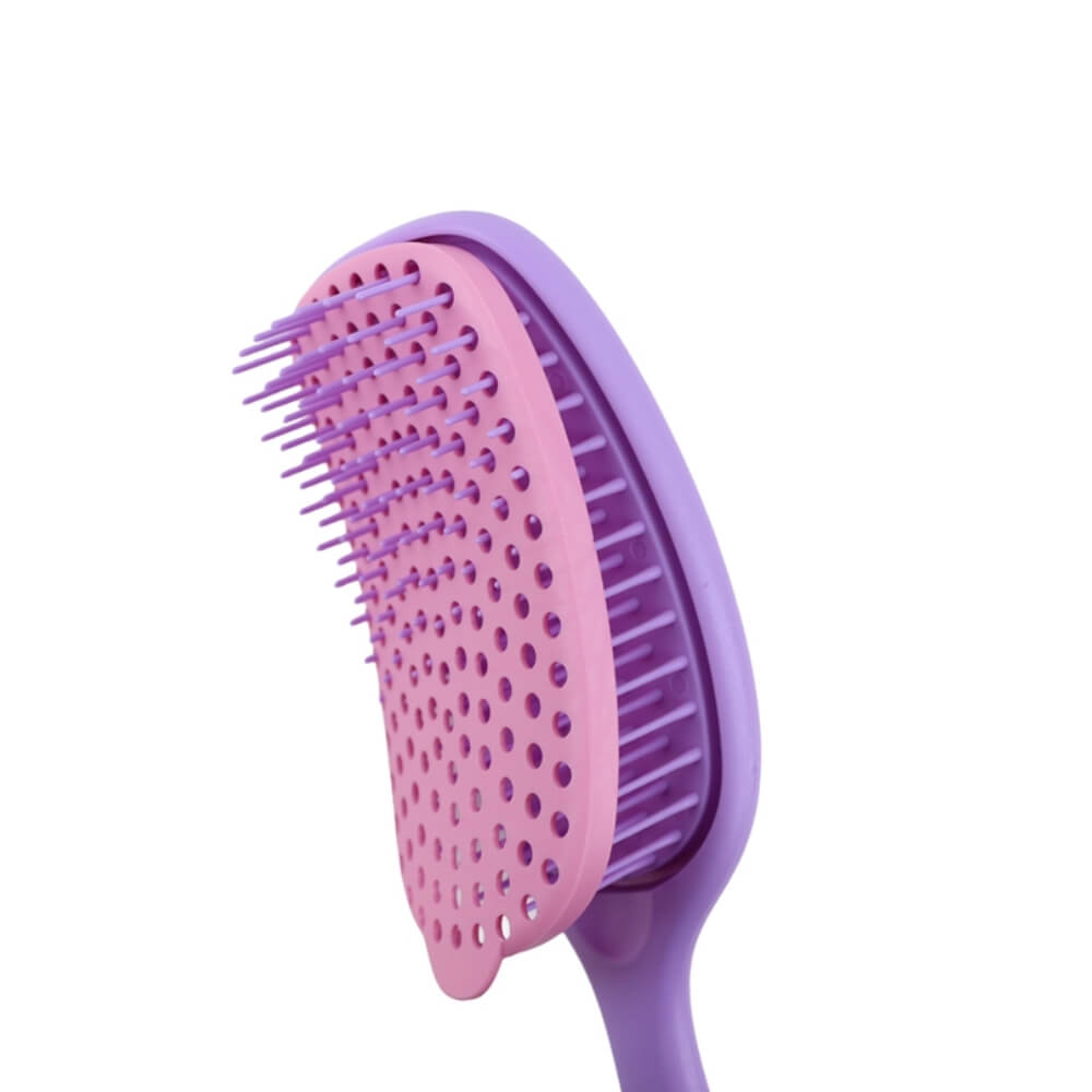 Nascita Easy-Clean Purple Hair Brush for Daily Styling by Beauty Care Bag
