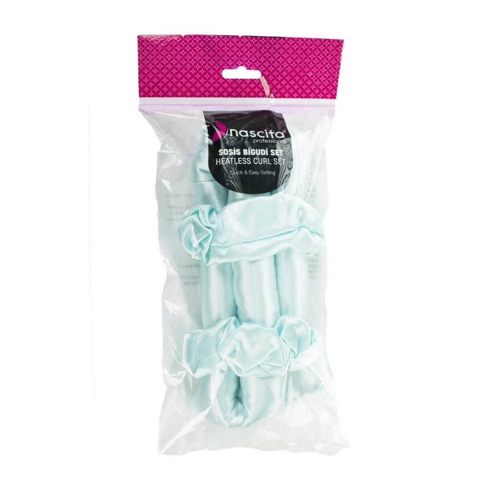Nascita Heatless Hair Roller Set Green 3-Pack by Beauty Care Bag