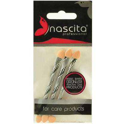 Nascita Long Applicator Set for Makeup Application 3-Piece by Beauty Care Bag