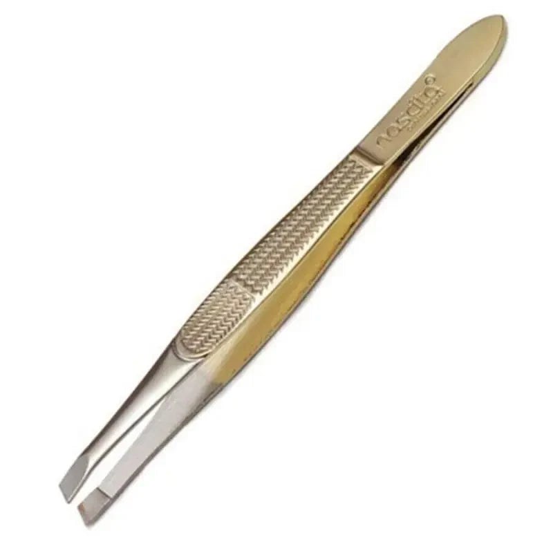 Nascita Slanted Tweezers for Precise Brow Shaping & Grooming by Beauty Care Bag